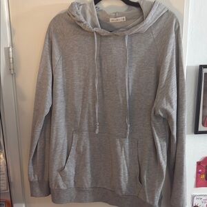 Active Basic Gray Hoodie Sweatshirt